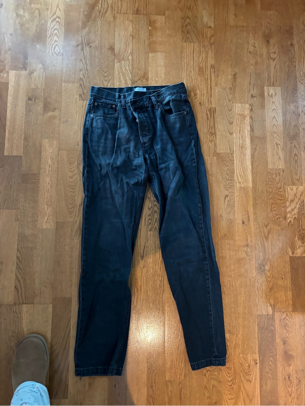 Women’s Black Boyish Jeans with Crossover